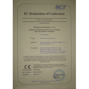 Guangzhou Asia Inflatable Firm Certifications