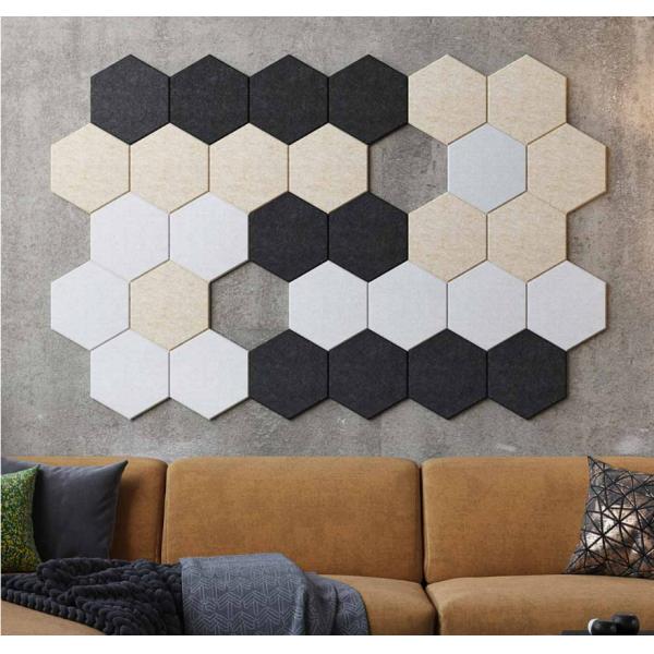 Beveled Edge Decor Felt Decorative Acoustic Panels 9mm Polyester Fiber