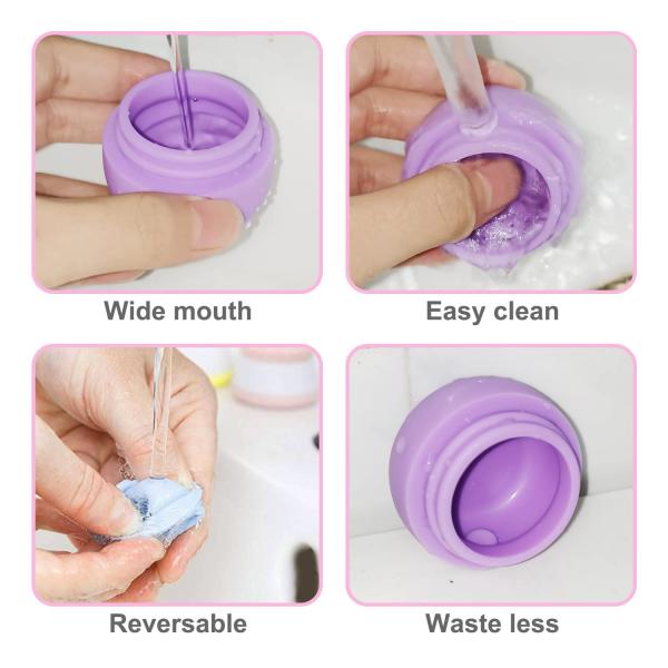 Makeup Cosmetic Silicone Travel Jar BPA Free 20ml for Toiletry