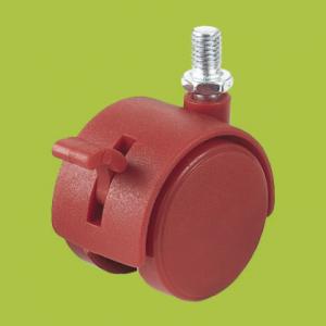 China office chairs casters  thread stem red caster with brake wholesale