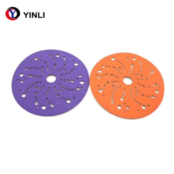 Ceramic 6 Inch Hook And Loop Sanding Discs 60 Grit With 17 Hole