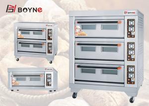 China Three Deck Nine Trays Gas Deck Oven Independent Temperature Control wholesale