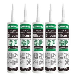 China Transparent Acetic Silicone Sealant Glass Adhesive Anti Fungus Acetoxy Silicone on sale