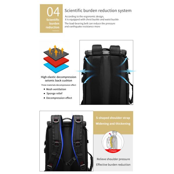 70L Oxford Super Large Backpack Travel Men Laptop Tactical Backpack