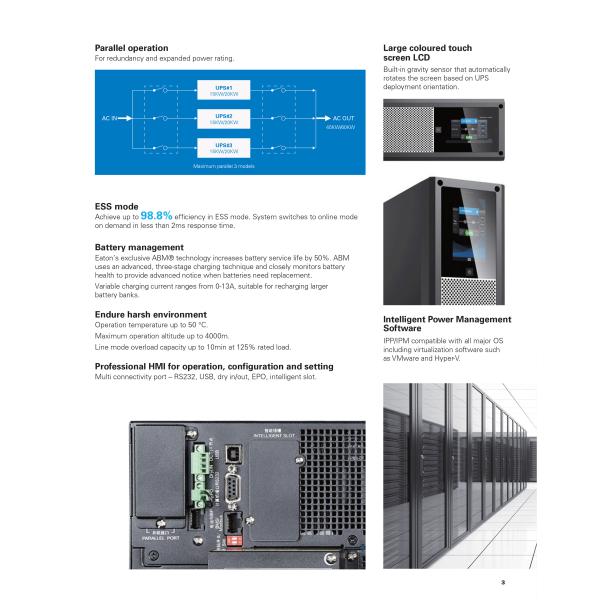 Eaton 9SX 700VA 1000VA 1500VA 2000VA 3000VA Single Phase Tower UPS for Computer/Networking