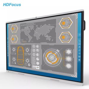 Anti Reflection Tempered Glass Interactive Flat Panel , Smart Touch Interactive