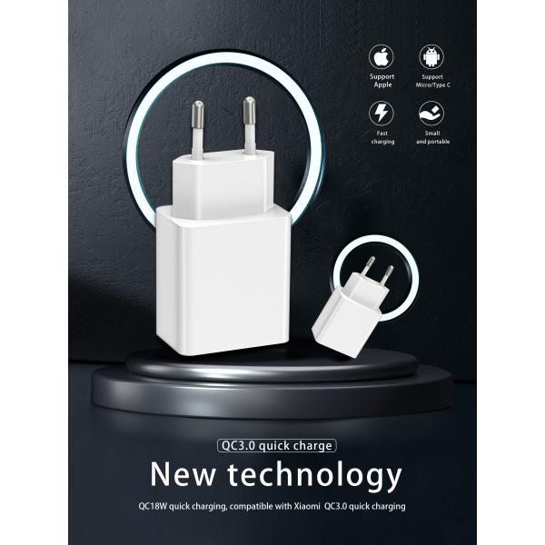 OCC 18W Quick Charge 3.0 Wall Charger One Port AC 100-240V Input