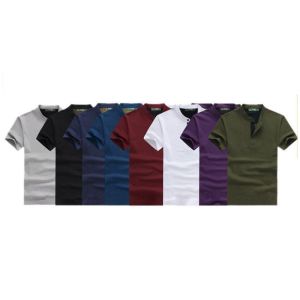 China Standing collar Men's Cotton Polo Shirts Slim Fit Stitched , Customized Polo T Shirts on sale