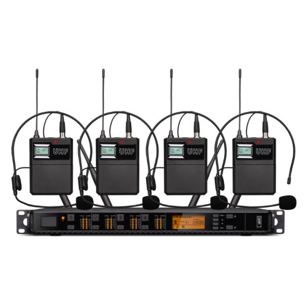 Professional Stage UHF True Headset Wireless Microphone AD24D