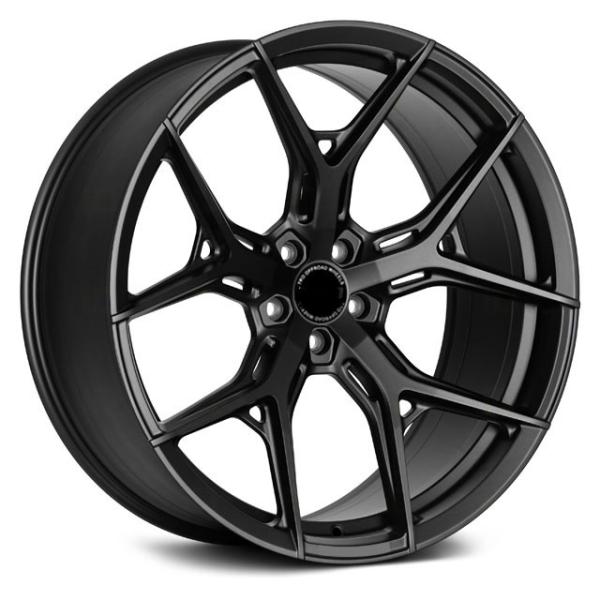 Lightweight T6061 custom forged alloy wheel rim with hollow spokes