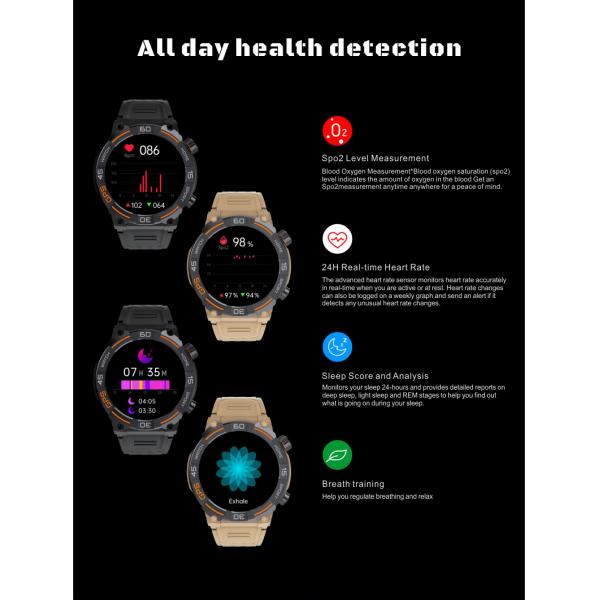 High Quality MG02 GPS Bluetooth Call Smart Watch