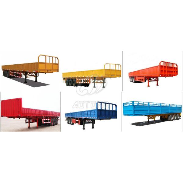 3-4 Axle Lowbed Trailer for 40 Ton Side Wall Semi Trailer Sand Stone Bulk Cargo Transport