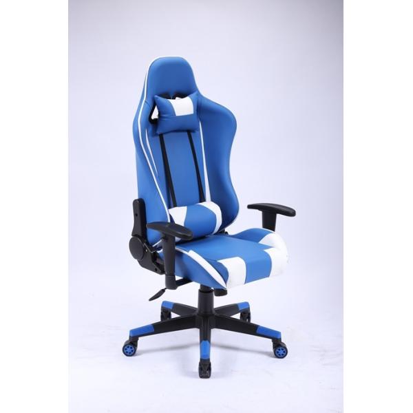 Blue Ergonomic Gaming Swivel Chairs 0.169CBM Revolving Chair Back Support Aluminium Base