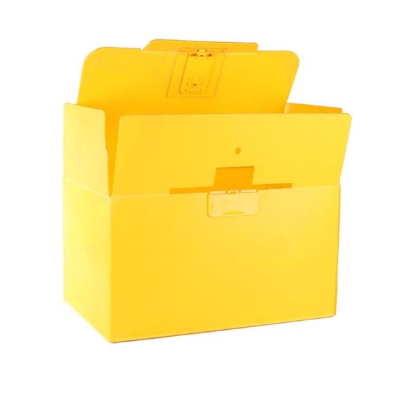 Waterproof Plastic Reusable Boxes Yellow Reusable Bulk Containers Nestable