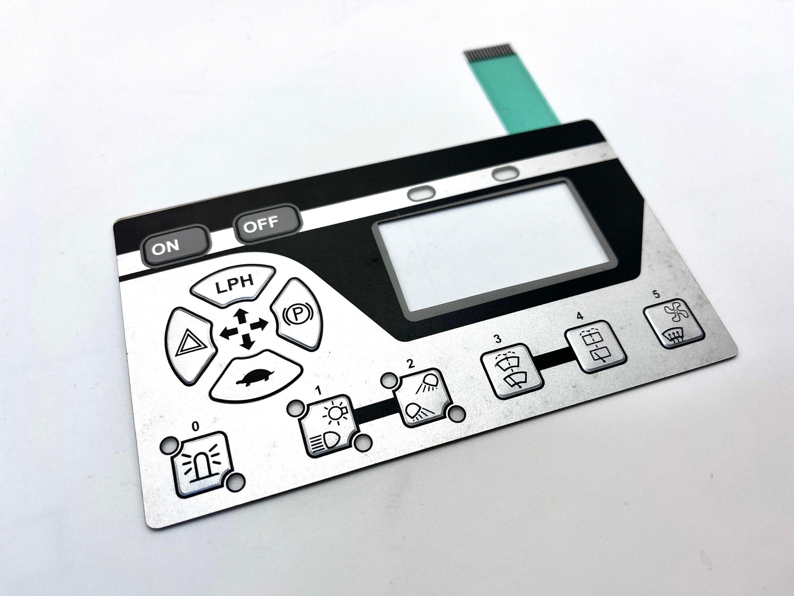 China Monochrome Screen Printing Membrane Switch Panel With Frosted LED Window wholesale