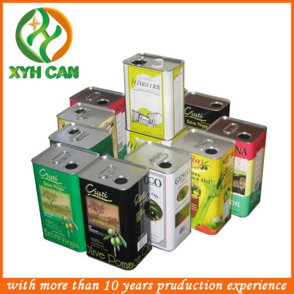 Olive Oil Tin Can Black Sesame Empty Oil Tin Box With Large Bottle Customized Printing