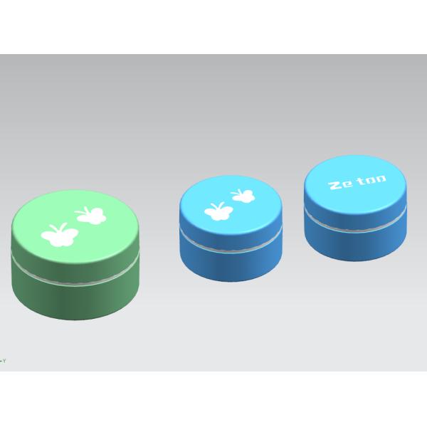 Two Color Empty Plastic Cosmetic Jars 50ml Eye Cream Jar With Customized LOGO Cap