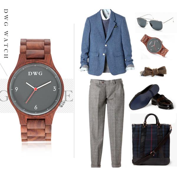 Luxury wood dial watch waterproof oem wood watch