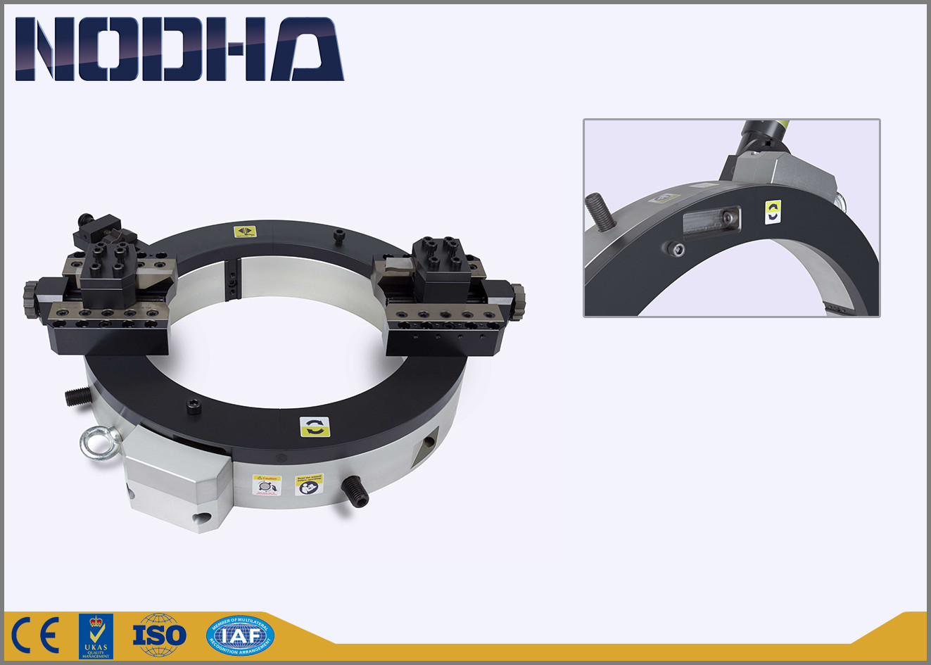 China NODHA Split Frame Pipe Cutting And Beveling Machine Compact Design wholesale
