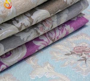 China Eco Friendly Jacquard Sofa Fabric Brocade White Cotton Jacquard Fabric wholesale