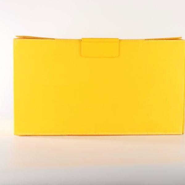 Waterproof Plastic Reusable Boxes Yellow Reusable Bulk Containers Nestable