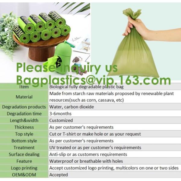 100% Biodegradable Compostable Plastic T-Shirt Vest Bag For Shopping,Home,Decoration,Wedding,Supermarket,Restaurant,Bake