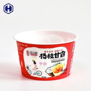 China Fruit Pulp IML Plastic Containers Stackable Compostable Yogurt Cups on sale