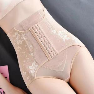 China High Rise Tummy Control Underwear Thong Shaping Cotton Crotch See Through Mesh Breathable Briefs on sale