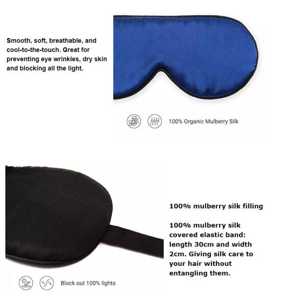 Wholesale china cheap sales well 100% Silk Eye Mask for good sleeping