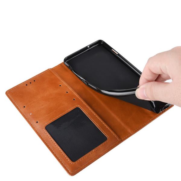 1.5mm Leather Phone Cases Wallet Design Vintage Card Pocket Kickstand