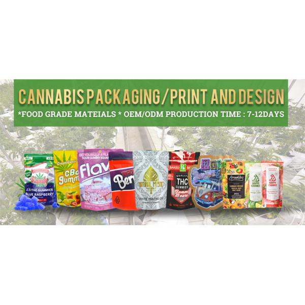 Smell Proof Herb Packaging Gummies Edible Bags Delta Premium Cali Stand Up Pouch