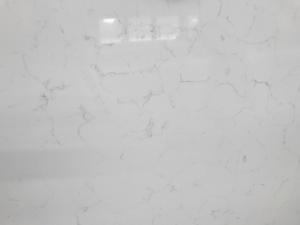 China Marble Like Vein Engineering Bianco Carrara Countertop , Hard White Quartz Worktop wholesale