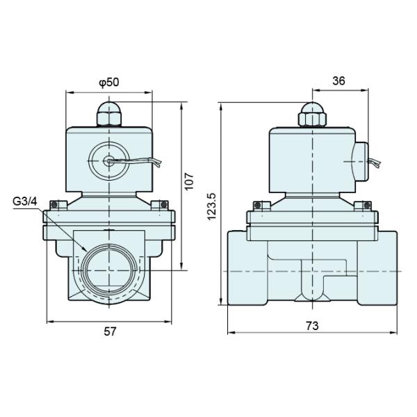 Closed Brass Body UW-20 2W200-20 G3/4 Inch Direct Acting Diaphragm Valve For Gas Water Air And Oil