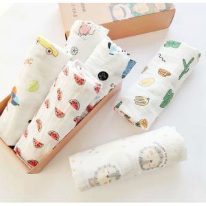 Bird Picture Double Gauze Print Fabric Antibacterial Crinkled Gauze Fabric