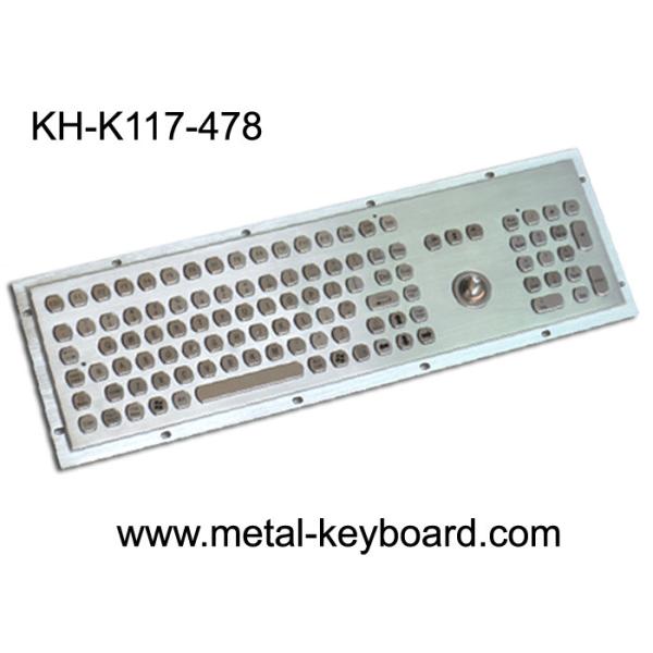 China Dustproof metal panel mount keyboard with trackball and number keypad wholesale