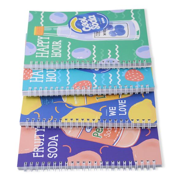 Custom A5 Gold Wire Journal Note Book With Spiral Binding And Personalized Cover Design