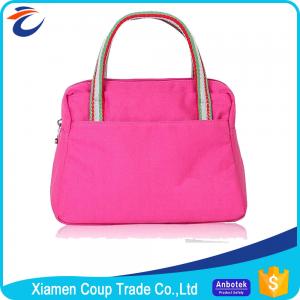 China Canvas Womens Tote Bags Romantic Pink Color Suitable For Promotional Gift wholesale