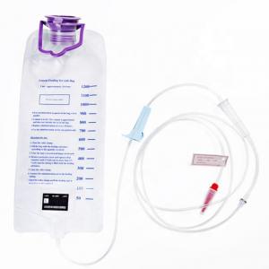 China 1200ML Enteral Delivery Gravity Bag Set, Disposable Enteral Nutrition Bag, Gravity Feeding Bag - Large Bore on sale