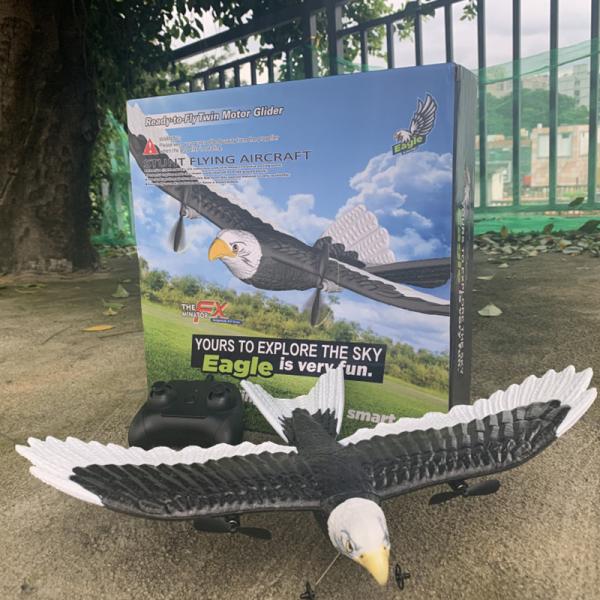 Charging time About 90mins 2024 Fx-651 Fx Rc Plane 2.4g 405mm Simulation Wingspan Eagle Aircraft Toys Gliders Kids Gifts