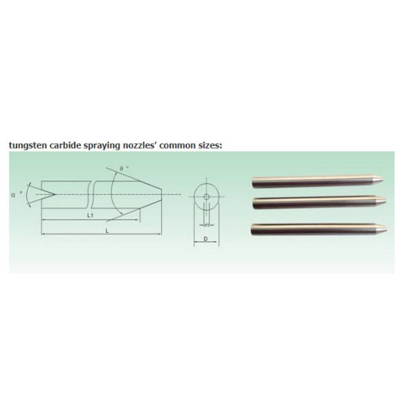 Long Tungsten Carbide Blasting Nozzle , High Pressure Water Jet Cleaning Nozzles