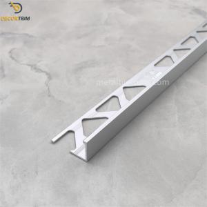 China 11mm L Shape Metal Tile Trim Brushed Aluminum Tile To Tile Transition Strip on sale