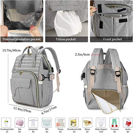 Multi Function Baby Diaper Backpack 20L With Baby Seat