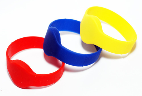 PVC PET ABS Silicone NFC RFID Wristband 85.5x54mm With RFID Ultralight Chip
