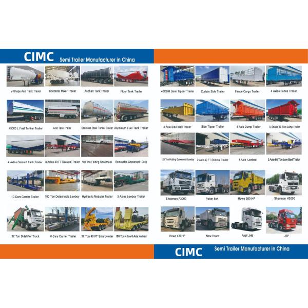 CIMC 3 axles 41cbms iron and stainless steel Ordinary liquid tank edible cooking oil semi trailer tanker