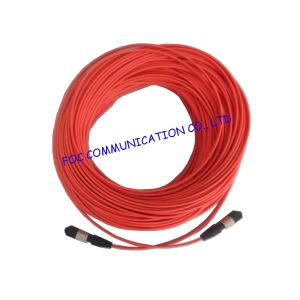 China LSZH Fiber Optic Patch Cord High Density Multifibre Female To Female MTP / MPO on sale