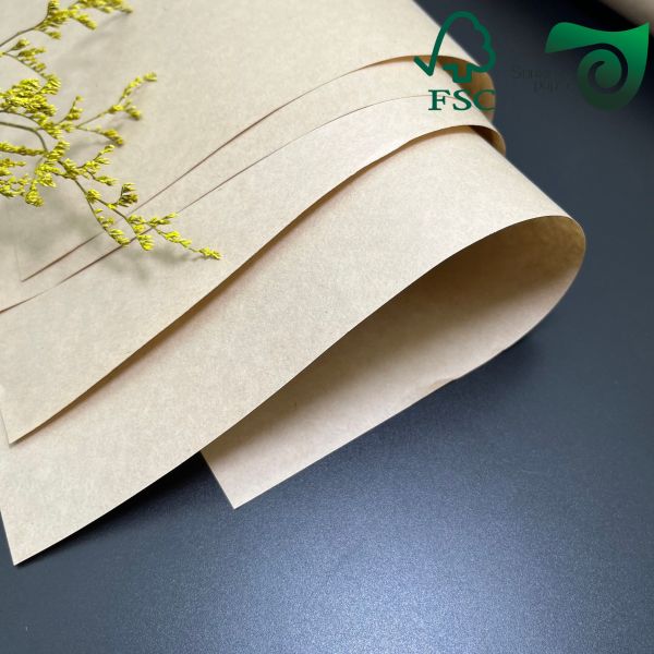 FSC 30gsm 40gsm Brown Double Sided Silicone Baking Parchment Jumbo Rolls