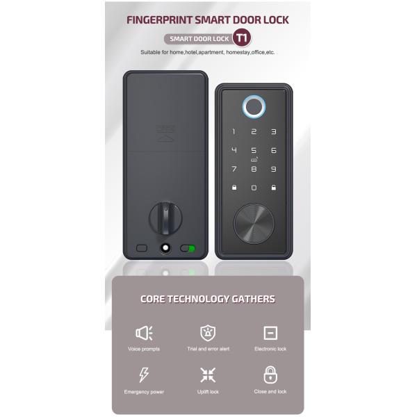 Commercial Wifi Door Lock Work With Alexa EKey IC Card App For Home Hotel Office