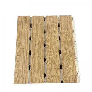 China Wooden Laminated Grooved Sound Absorbing Board Restaurant Decorative MDF Wall Panel wholesale
