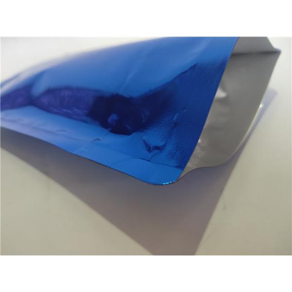 Versatile Aluminum Foil Stand Up Pouch Blue High Temperature Resistance