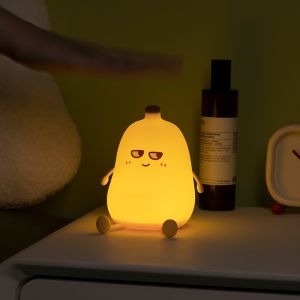 China Modern Design Cute Banana Night Light Rechargeable Dimmable LED Small Desk Lamp Funny Table Decorations For Bedroom Atmosphere on sale